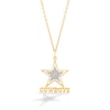 Thumbnail Image 1 of True Fans Dallas Cowboys 1/10 CT. T.W. Diamond Logo Necklace in 10K Yellow Gold