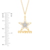 Thumbnail Image 1 of True Fans Dallas Cowboys 1/10 CT. T.W. Diamond Logo Necklace in 10K Yellow Gold