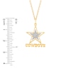 Thumbnail Image 2 of True Fans Dallas Cowboys 1/10 CT. T.W. Diamond Logo Necklace in 10K Yellow Gold