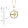 Thumbnail Image 2 of True Fans Pittsburgh Steelers 1/10 CT. T.W. Diamond Logo Necklace in 10K Yellow Gold