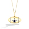 Thumbnail Image 0 of True Fans Dallas Cowboys Diamond Accent Football Necklace in 10K Yellow Gold