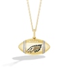 Thumbnail Image 0 of True Fans Philadelphia Eagles Diamond Accent Football Necklace in 10K Yellow Gold