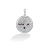 Thumbnail Image 0 of True Fans Pittsburgh Steelers 1/4 CT. T.W. Diamond Logo Charm in 10K White Gold
