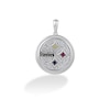 Thumbnail Image 1 of True Fans Pittsburgh Steelers 1/4 CT. T.W. Diamond Logo Charm in 10K White Gold