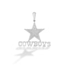 Thumbnail Image 0 of True Fans Dallas Cowboys 1/4 CT. T.W. Diamond Logo Charm in 10K White Gold