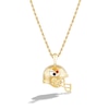 Thumbnail Image 0 of True Fans Pittsburgh Steelers 1/20 CT. T.W. Diamond Helmet Necklace in 10K Yellow Gold