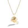 Thumbnail Image 0 of True Fans Philadelphia Eagles 1/20 CT. T.W. Diamond Helmet Necklace in 10K Yellow Gold