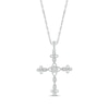 Thumbnail Image 1 of Diamond Filigree Cross Necklace 1/15 ct tw Sterling Silver 18&quot;