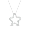 Thumbnail Image 1 of Diamond Twisted Star Necklace 1/15 ct tw Sterling Silver 18&quot;