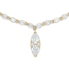 Thumbnail Image 1 of Pear, Marquise & Round-Cut Diamond Drop Choker Necklace 3 ct tw 14K Yellow Gold 18"