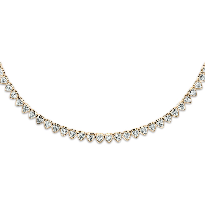 Diamond heart choker Clearance