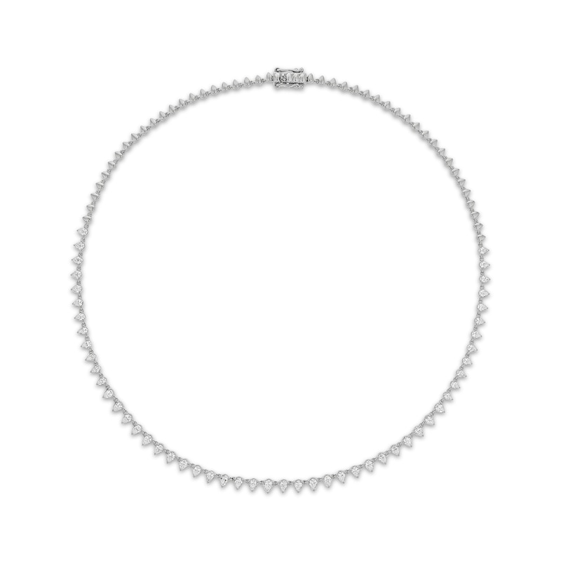 Pear-Shaped Diamond Riviera Necklace 3-5/8 ct tw 14K White Gold 16"