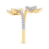 Thumbnail Image 2 of Diamond Plumeria Flower Bypass Ring 1/2 ct tw 10K Yellow Gold