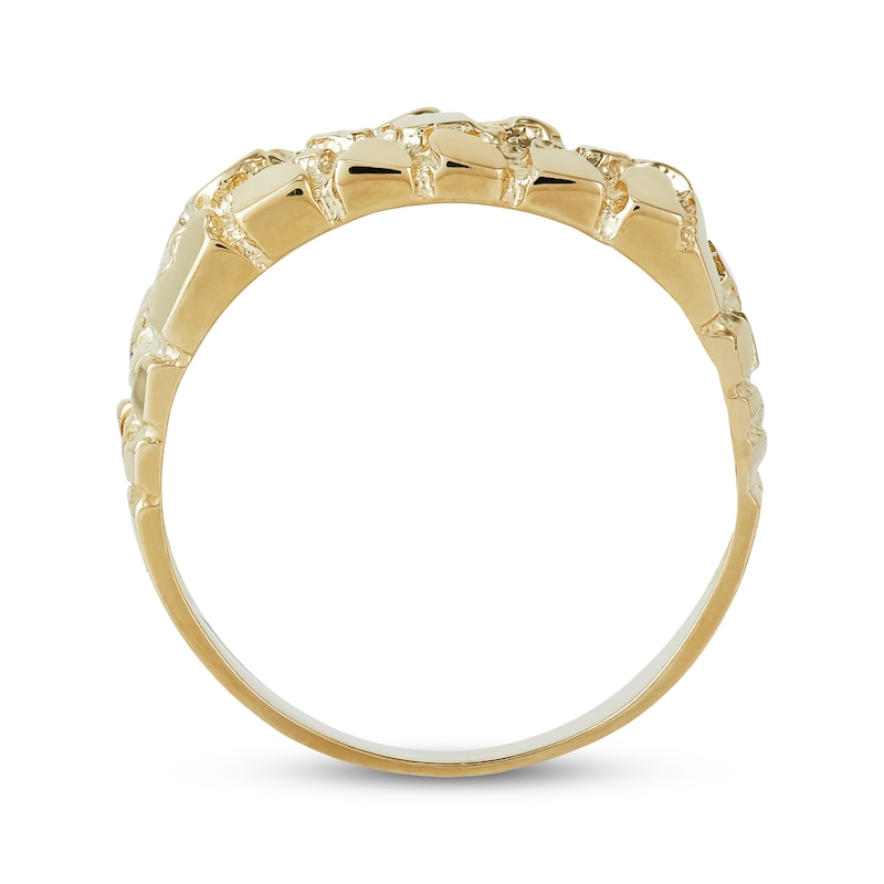 Men's Nugget Ring 10K Yellow Gold