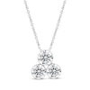 Thumbnail Image 1 of KAY Lab-Grown Diamonds Three-Stone Stacked Necklace 1 ct tw 10K White Gold 18”