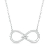 Thumbnail Image 1 of Diamond Infinity Bypass Necklace 1/8 ct tw Sterling Silver 18&quot;