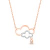Thumbnail Image 1 of Diamond Clouds & Raindrop Necklace 1/10 ct tw 10K Rose Gold 18&quot;