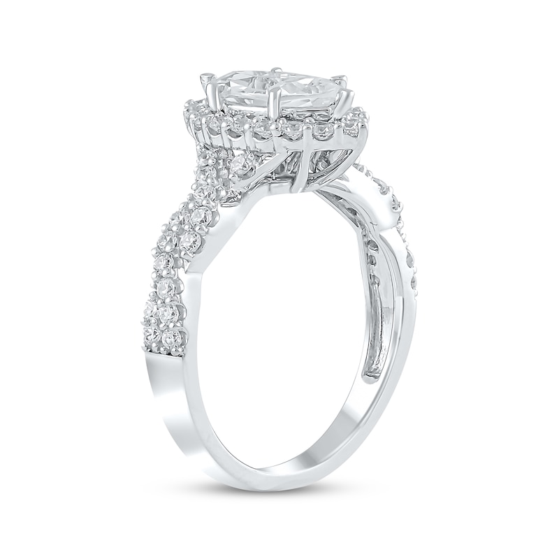 Main Image 2 of Now + Forever Lab-Grown Diamonds Marquise-Cut Diamond Engagement Ring 1-1/2 ct tw 14K White Gold