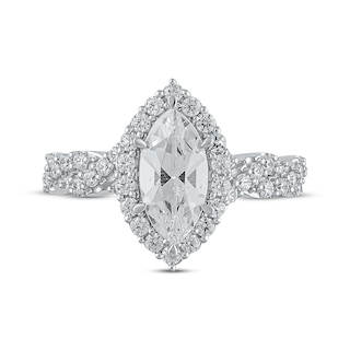 Lab-Created Diamonds by KAY Marquise-Cut Diamond Engagement Ring 1-1/2 ...