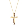 Thumbnail Image 1 of Le Vian Diamond Twist Cross Necklace 1/2 ct tw 14K Honey Gold 19&quot;