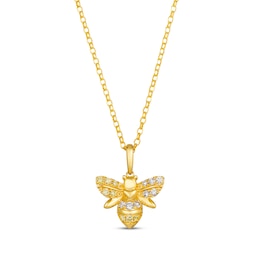 Le Vian Garden Party Diamond Bee Necklace 1/4 ct tw 14K Honey Gold 19&quot;