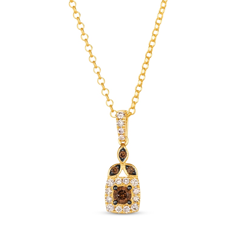 Main Image 1 of Le Vian Venetian Mosaic Diamond Necklace 3/8 ct tw 14K Honey Gold 19&quot;