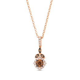 Le Vian Venetian Mosaic Diamond Necklace 5/8 ct tw 14K Strawberry Gold 19"