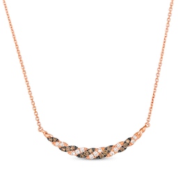 Le Vian Chocolate Twist Diamond Necklace 1/3 ct tw 14K Strawberry Gold 19"