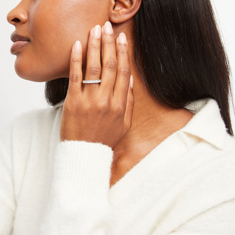 Main Image 4 of Diamond Anniversary Ring 1 ct tw 10K White Gold