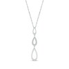 Thumbnail Image 1 of Diamond Triple Teardrop Necklace 1/15 ct tw Sterling Silver 18&quot;