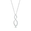 Thumbnail Image 1 of Diamond Twist Swirl Necklace 1/4 ct tw Sterling Silver 18&quot;