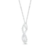 Thumbnail Image 2 of Diamond Twist Swirl Necklace 1/4 ct tw Sterling Silver 18&quot;