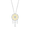 Thumbnail Image 1 of Diamond Dreamcatcher Necklace 1/20 ct tw Sterling Silver & 10K Yellow Gold 18&quot;
