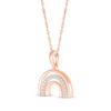 Thumbnail Image 2 of Diamond Rainbow Necklace 1/10 ct tw 10K Rose Gold 18&quot;