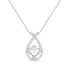 Thumbnail Image 0 of Love Entwined Diamond Necklace 1/2 ct tw 10K White Gold 18"