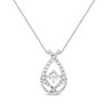 Thumbnail Image 0 of Love Entwined Diamond Necklace 1/2 ct tw 10K White Gold 18"