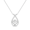 Thumbnail Image 0 of Love Entwined Diamond Necklace 1/8 ct tw 10K White Gold 18"
