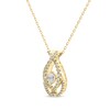 Thumbnail Image 2 of Love Entwined Diamond Necklace 1/3 ct tw 10K Yellow Gold 18&quot;