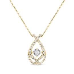 Love Entwined Diamond Necklace 1/8 ct tw 10K Yellow Gold 18&quot;