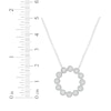 Thumbnail Image 2 of Multi-Diamond Eternity Circle Necklace 1/3 ct tw Sterling Silver 18&quot;