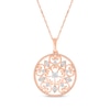Thumbnail Image 1 of Diamond Filigree Medallion Necklace 1/5 ct tw 10K Rose Gold 18&quot;