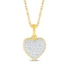 Thumbnail Image 1 of Multi-Diamond Cobblestone Heart Necklace 1/4 ct tw 10K Yellow Gold 18&quot;