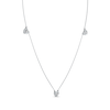 Thumbnail Image 2 of Diamond Heart Stations Necklace 1/10 ct tw Sterling Silver 18&quot;