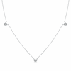 Thumbnail Image 3 of Diamond Heart Stations Necklace 1/10 ct tw Sterling Silver 18&quot;