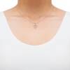 Thumbnail Image 2 of Diamond Infinity Heart Necklace 1/4 ct tw 10K Rose Gold 18&quot;