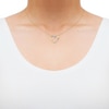 Thumbnail Image 2 of Diamond Twist Heart Outline Necklace 1/4 ct tw 10K Yellow Gold 18&quot;