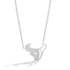 Thumbnail Image 0 of True Fans Houston Texans 1/10 CT. T.W. Diamond Logo Necklace in Sterling Silver
