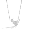 Thumbnail Image 1 of True Fans Houston Texans 1/10 CT. T.W. Diamond Logo Necklace in Sterling Silver