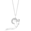 Thumbnail Image 0 of True Fans Los Angeles Rams 1/10 CT. T.W. Diamond Logo Necklace in Sterling Silver