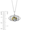 Thumbnail Image 1 of True Fans Los Angeles Rams Diamond Accent Football Necklace in Sterling Silver